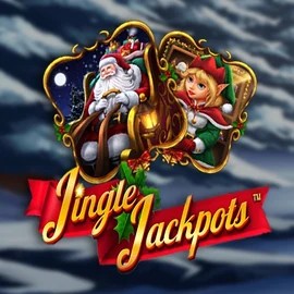 Jingle Jackpots online game logo by Dragon Gaming on slotexocasino.online